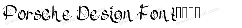 Porsche Design Font字体转换